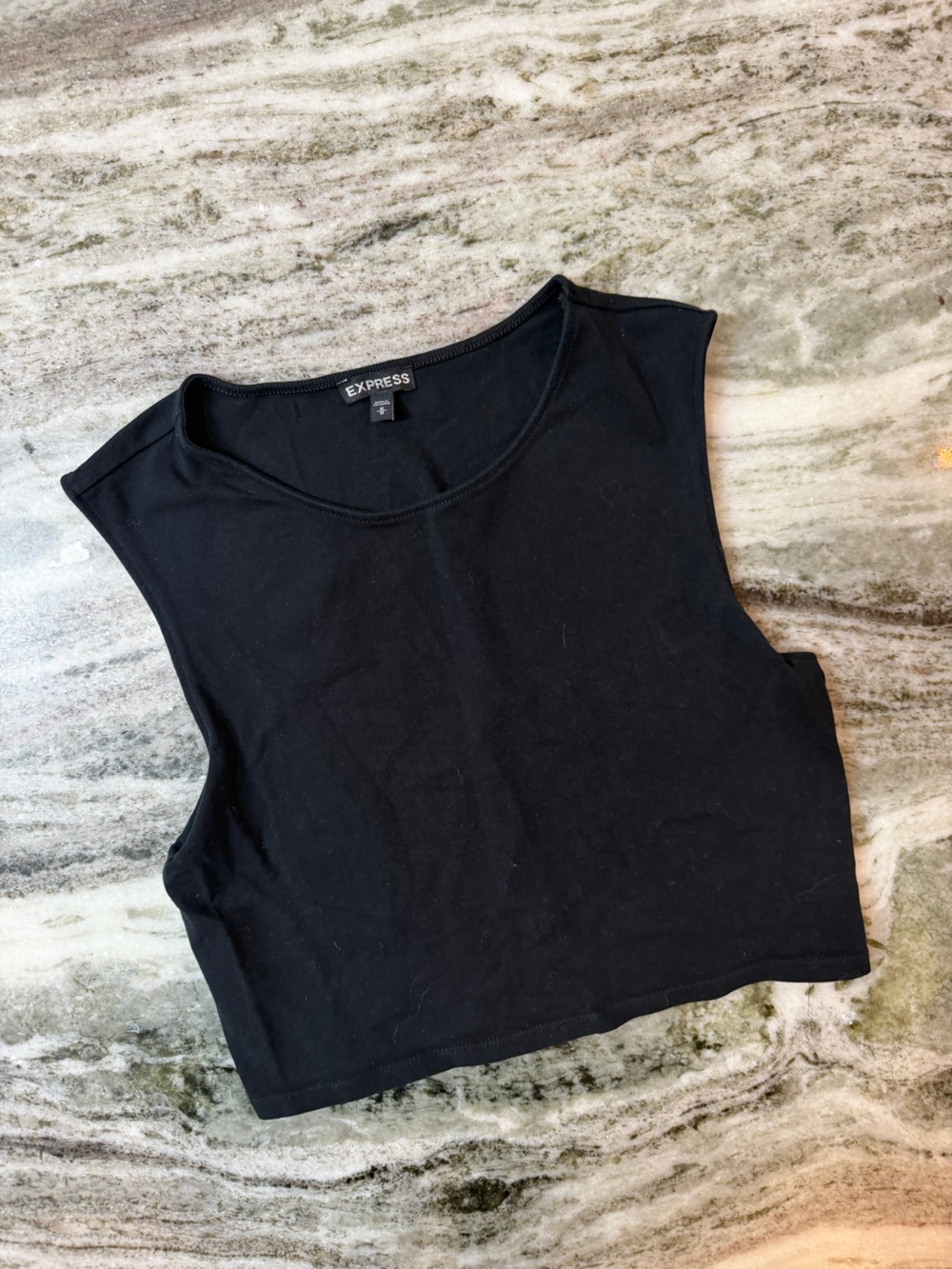 Express Black Cropped Tank Top